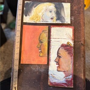 Colorful Portrait Art Set of 3 Profiles